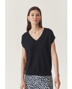 Marineblaue Strickbluse Ezalja