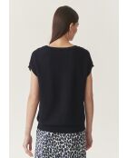 Marineblaue Strickbluse Ezalja