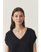 Marineblaue Strickbluse Ezalja