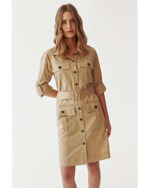 Beiges Baumwollkleid Sarfi