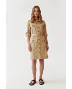 Beiges Baumwollkleid Sarfi