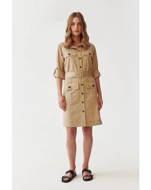 Beiges Baumwollkleid Sarfi