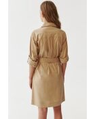 Beiges Baumwollkleid Sarfi