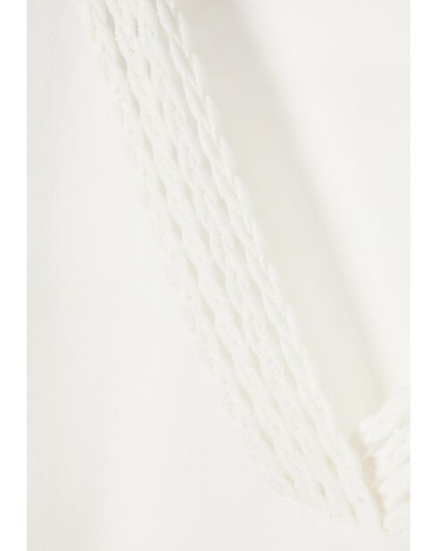 Leinenbluse Valeria in meliertem Beige