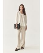 Blusa Daphne blanquecina