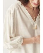 Blusa Daphne blanquecina