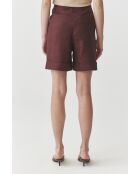 Pantalones cortos de lino Erio morados