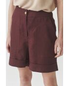 Pantalones cortos de lino Erio morados