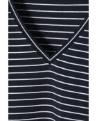 Marineblaue Baumwollstrickbluse Lona