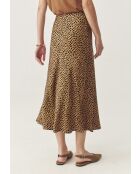 Camelbruine rok Satini 1