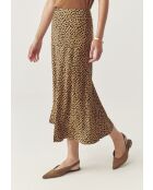 Camelbruine rok Satini 1
