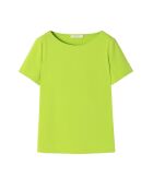 Blusa Mikaja in cotone lavorato a maglia color limone