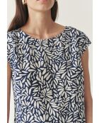 Marineblauwe blouse Raela Cz