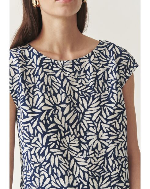 Marineblauwe blouse Raela Cz