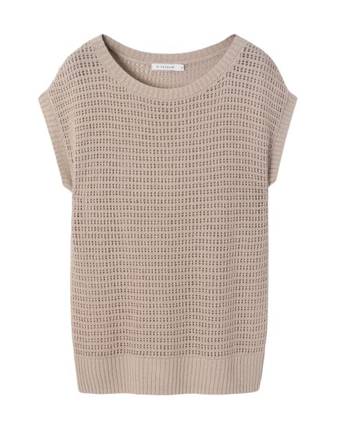 Beige gebreide blouse Loretto