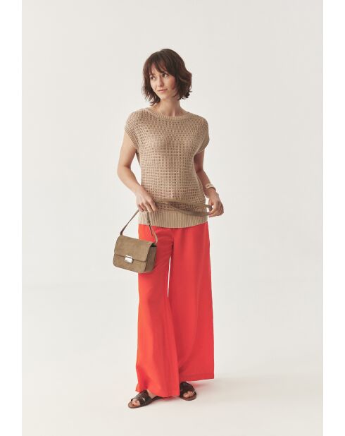 Beige gebreide blouse Loretto