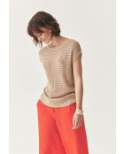 Beige gebreide blouse Loretto