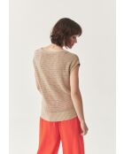 Beige gebreide blouse Loretto