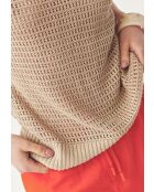 Beige gebreide blouse Loretto
