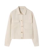 Beige linnen outdoorjas met vlekjes van Mewe