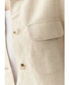 Beige linnen outdoorjas met vlekjes van Mewe