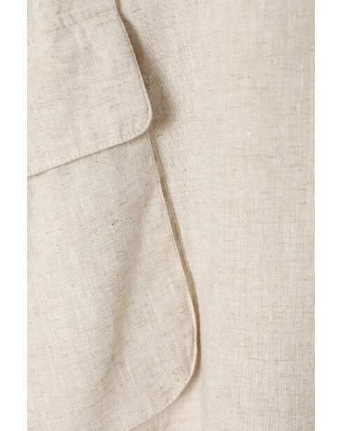 Koni 2 linnen rok in gemêleerd beige