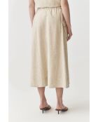 Koni 2 linnen rok in gemêleerd beige