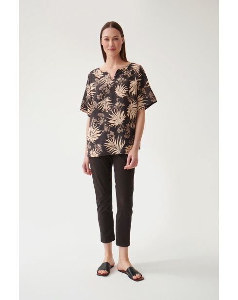Bruine linnen blouse van Matyldana