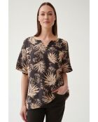 Bruine linnen blouse van Matyldana