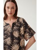 Bruine linnen blouse van Matyldana