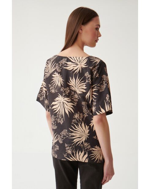 Bruine linnen blouse van Matyldana
