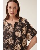 Bruine linnen blouse van Matyldana