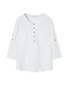 Blouse tricotée en coton Alja blanc cassé