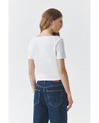 Mikaja weiße Baumwollstrickbluse
