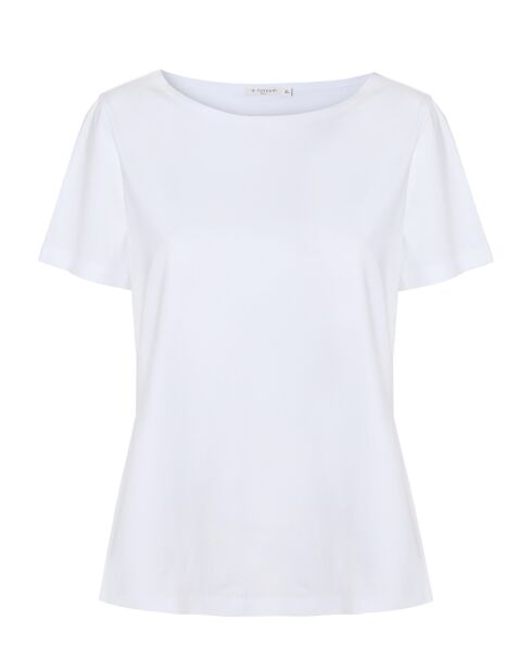 Witte gebreide katoenen blouse van Mikaja