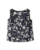 Marineblaue Bluse Raia