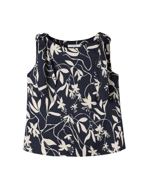 Marineblaue Bluse Raia