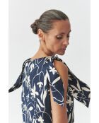 Marineblaue Bluse Raia
