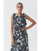Marineblaue Bluse Raia
