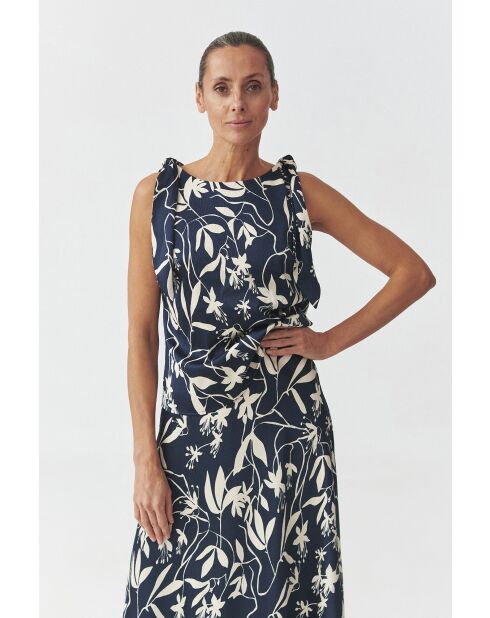 Marineblaue Bluse Raia