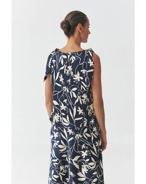 Marineblaue Bluse Raia