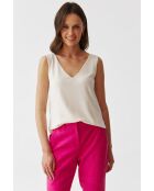 Cremefarbene Nikala Strickbluse