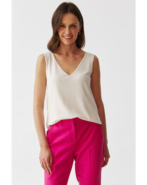 Cremefarbene Nikala Strickbluse