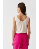 Cremefarbene Nikala Strickbluse