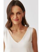 Cremefarbene Nikala Strickbluse