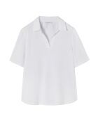Weiße Baumwollstrickbluse Ambroki