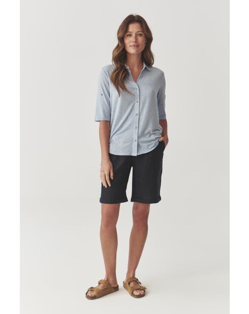 Chemise tricotée Teti 1 bleue