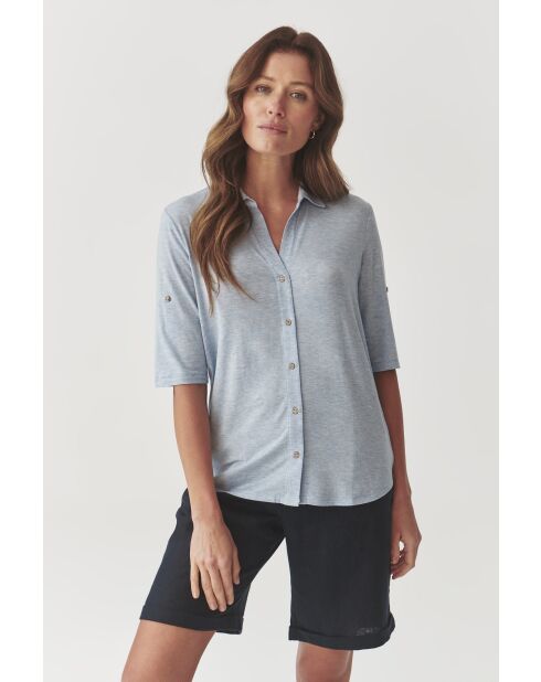 Chemise tricotée Teti 1 bleue