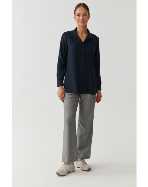 Marineblauw overhemd Malba 1
