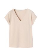 Lichtbeige gebreide katoenen blouse Sevi